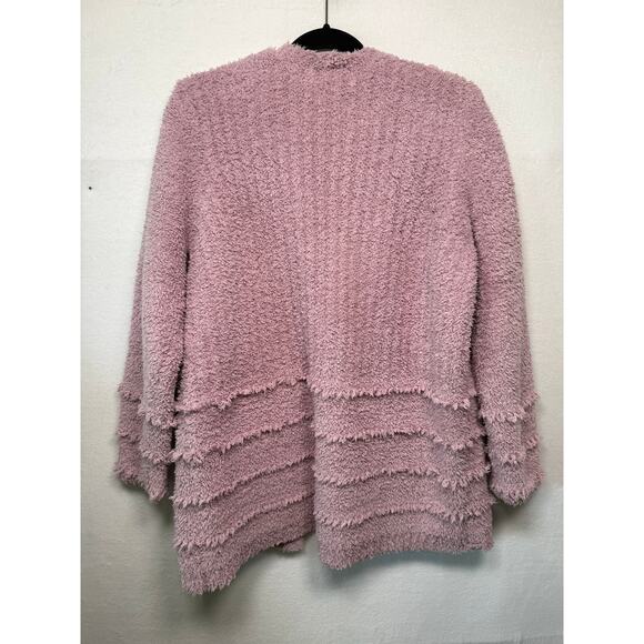 Barefoot Dreams Cozy Chic Cardigan Sweater, Pink, Large - Picture 2 of 5